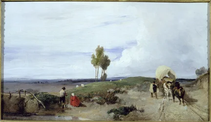 A Ford on the Road from Boulogne to Paris, Looking Towards St. Omer, c.1824